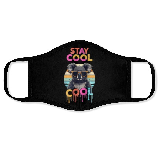 koala bear Stay Cool Animal Pet Face Masks Fun Humor