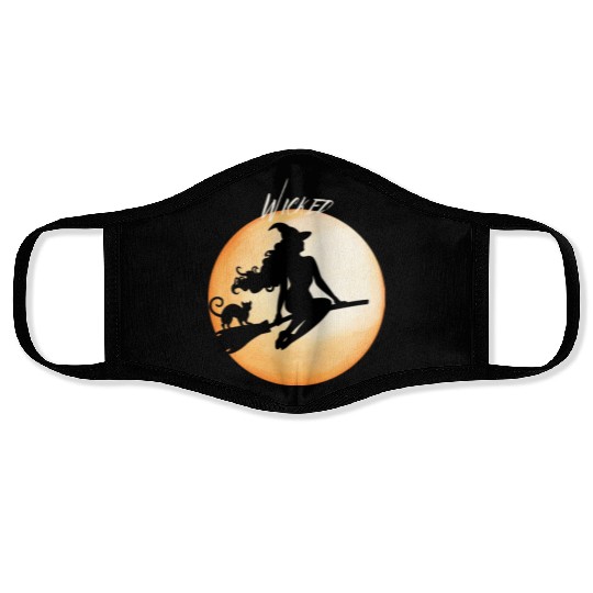 Wicked Cat Witch Funny Halloween Witch Face Masks