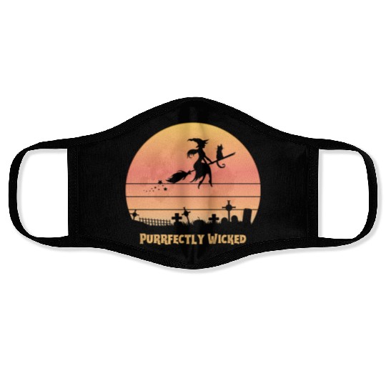 Wicked Cat Witch Funny Halloween Witch Face Masks