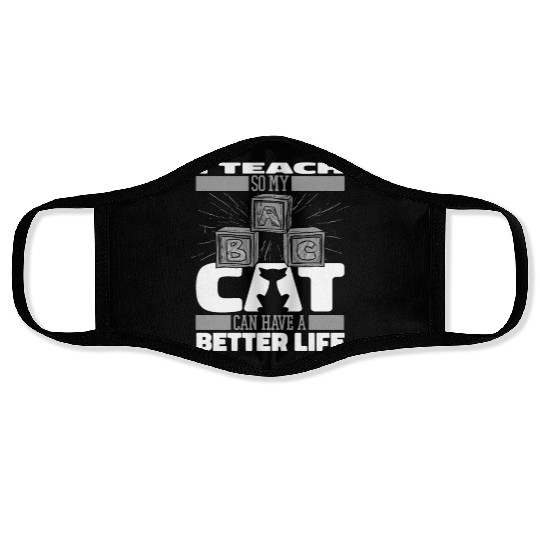 Daycare Teacher Cat Face Masks