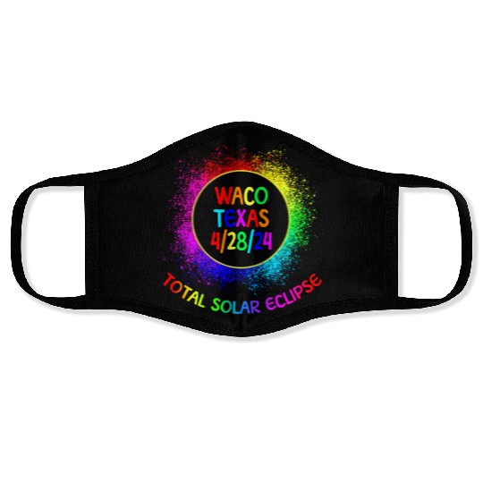 Total Solar Eclipse Waco Texas 4/28/24 Kids Face Masks