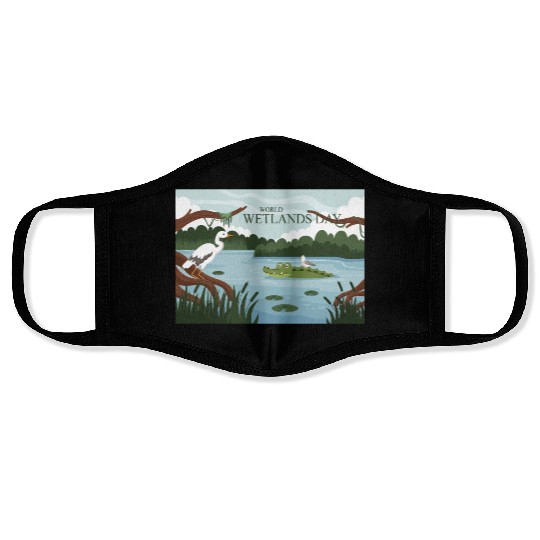 Nature design forest animal bird. Face Masks