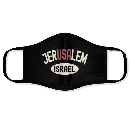 Usa Jerusalem Israel Face Masks