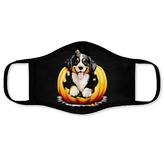 Halloween Bernese Mountain Dog Face Masks