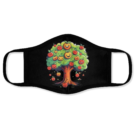 Apples Tree Fruit Orchard Apple Picking Cute Face Masks