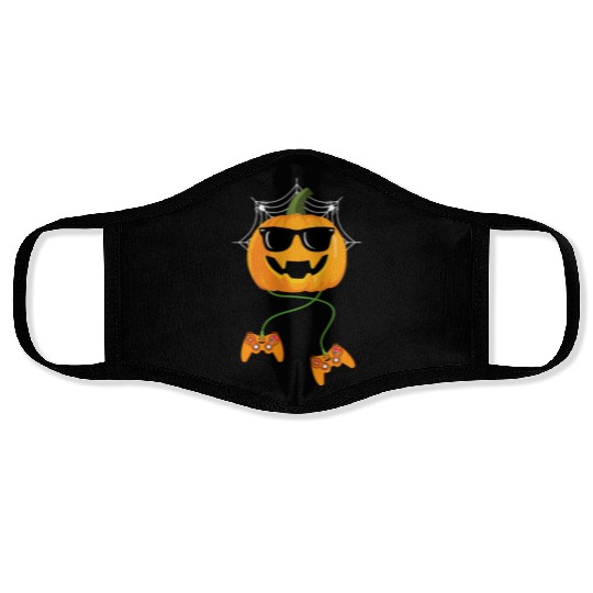 Halloween Jack O Lantern Gamer Boys Kids Men Face Masks