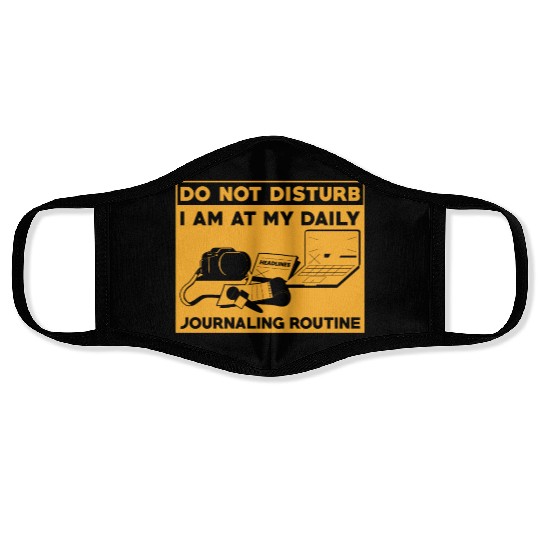 Journaling Routine Funny Do not Disturb Journaling Face Masks