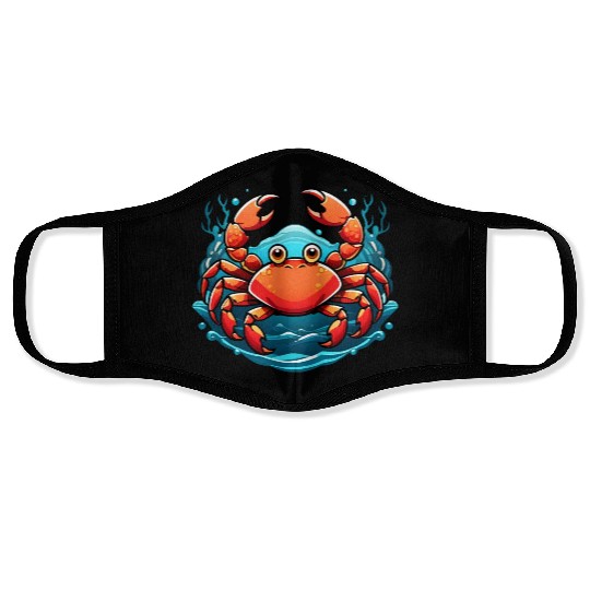 funny crab Face Masks