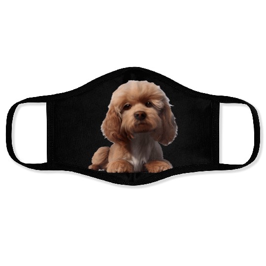Cavapoo breed Dog | Unique Animal Lover Design Face Masks