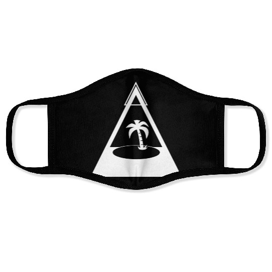 Palm Tree With Triangles Face Masks