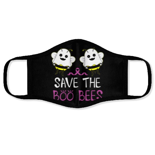 Save The Boo Bees Breast Cancer Awareness Face Masks