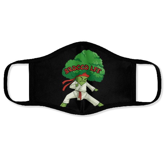 Japan Karate Martial Arts MMA Broccoli Face Masks