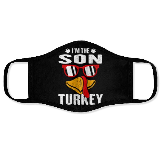 I m The Son Turkey Family Thanksgiving Gift Face Masks