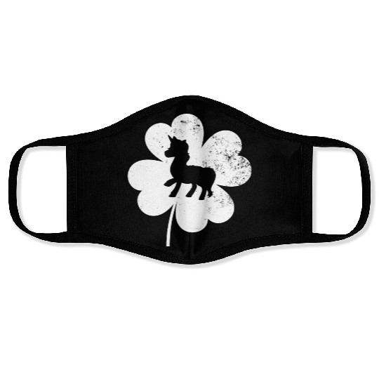Unicorn Shamrock Saint Patricks Day Face Masks
