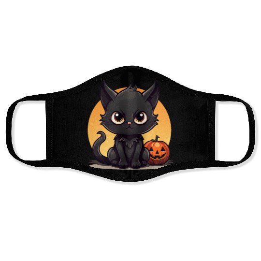 Halloween cartoon cat Face Masks