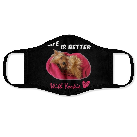 Yorkie Lover Bestie In My Life Face Masks