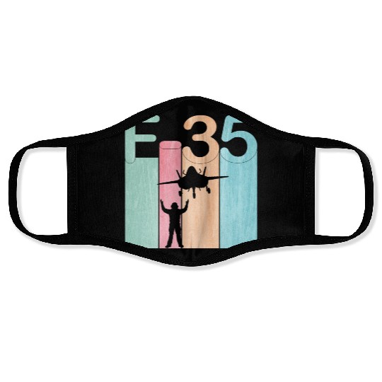 F35 Vintage Air Force Fighter Jets Face Masks