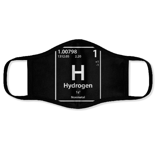 Hydrogen Element (white) Face Masks