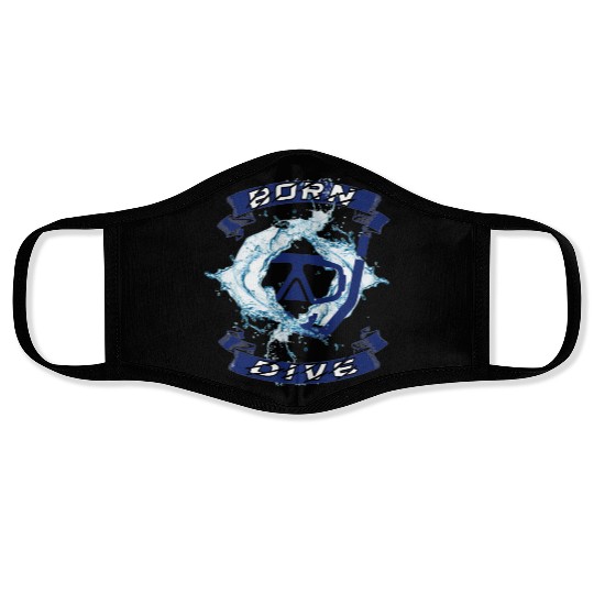 BORN DIVE WHITE Face Masks