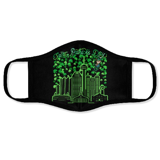 Saint Patrick's Day San Antonio Texas Face Masks