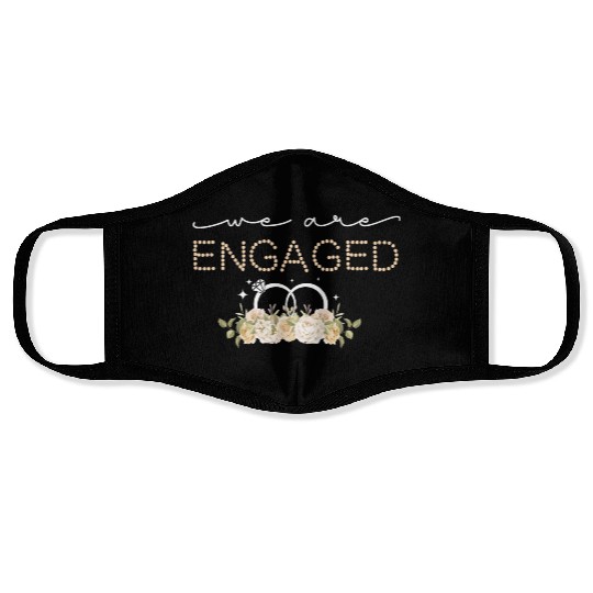 Couple Matching Fiancé Engagement Bride Face Masks