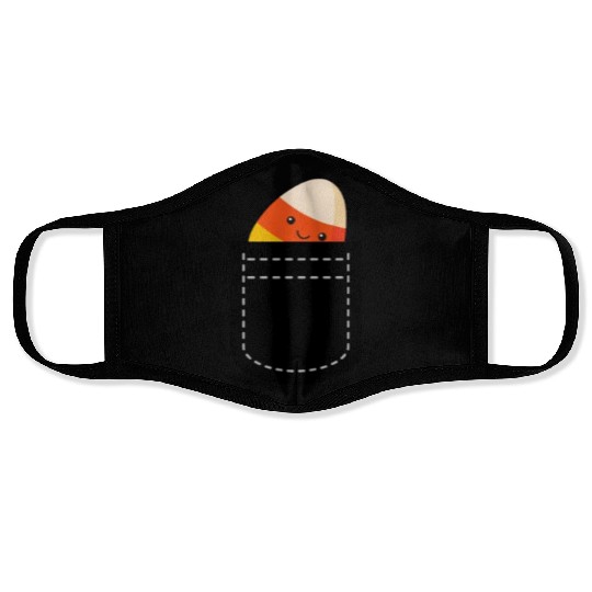 Cool Candy Corn For Men Women Pocket Candy Corn Face Masks