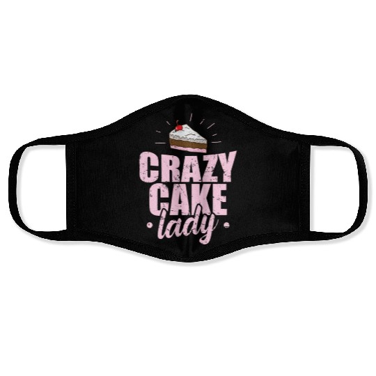 Crazy Cake Lady Pastry Chef Cake Face Masks