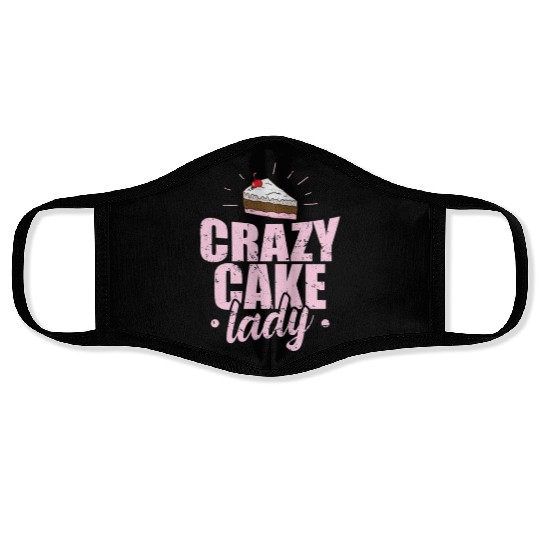 Crazy Cake Lady Pastry Chef Cake Face Masks