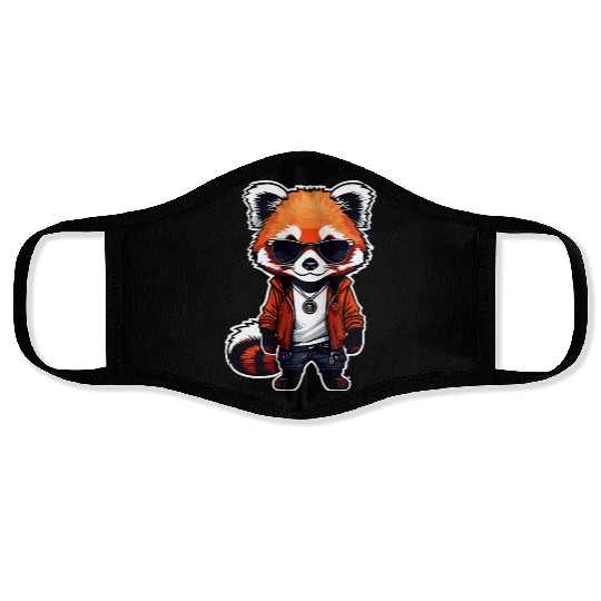 Chibi Red Panda Face Masks