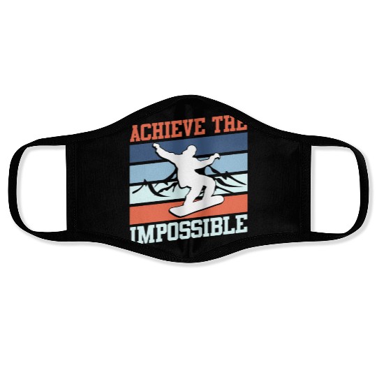 Snowboard Winter Park Achieve the Impossible Face Masks