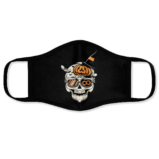 Skull Candy Punppkin Halloween Face Masks