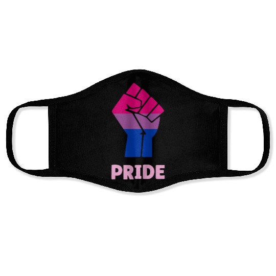Bisexual Pride Fist Design for Equality Face Masks