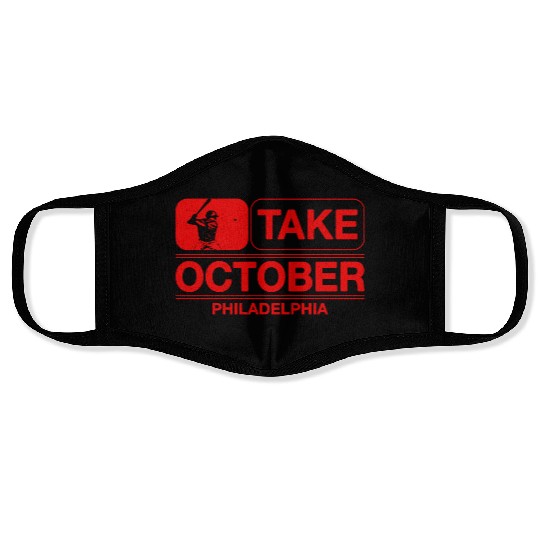 Vintage Philly Take October Philadelphia Face Masks