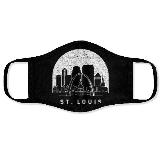 St. Louis Missouri Skyline Face Masks