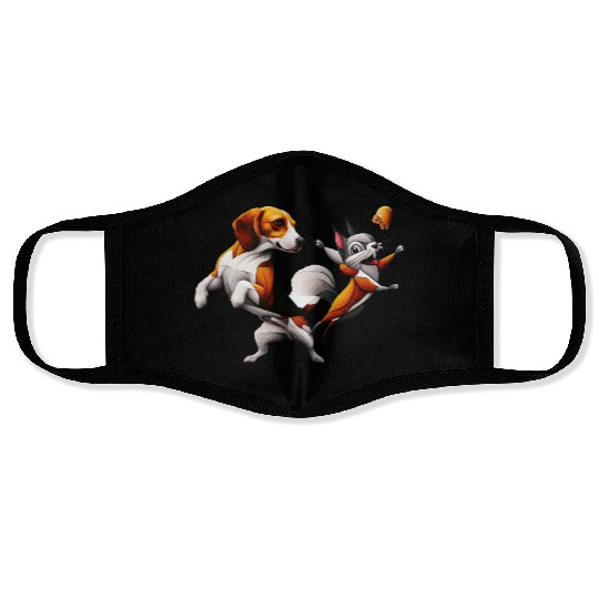 Beagle s Squirrel Dance Off Face Masks