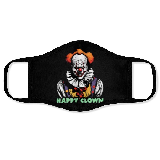Happy Clown / Halloween / creepy / Smile / Circus Face Masks
