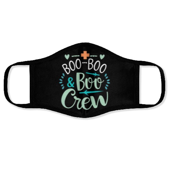 Boo Boo Crew Ghost Halloweent-chirt Face Masks
