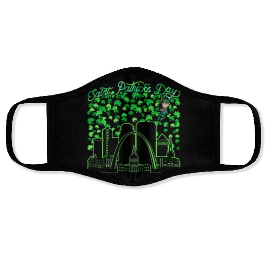 St. Louis Missouri Saint Patrick's Day Face Masks