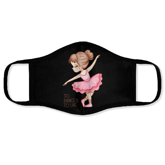 To Dance Is To Live : Charles Schulz Quotes Face Masks