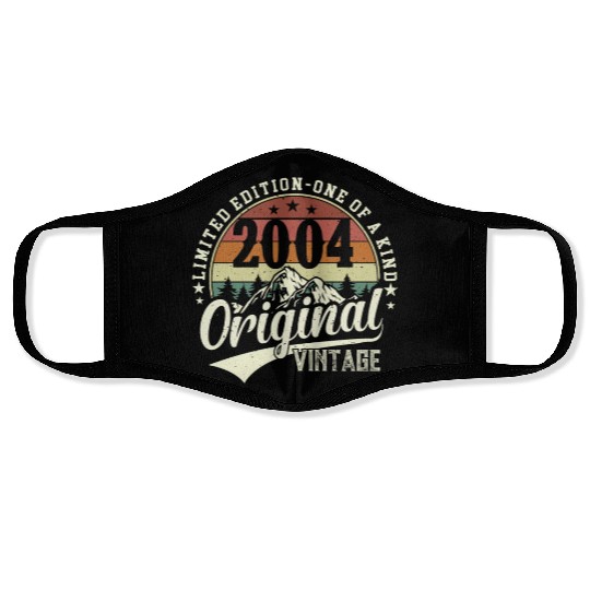 Unique 2004 Vintage Birthday Gift Face Masks