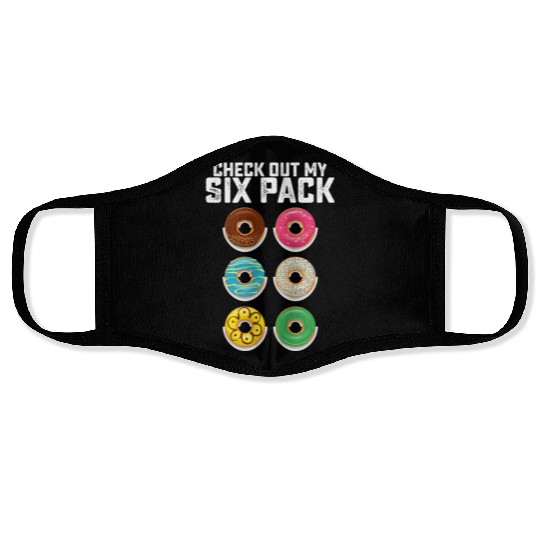 Check Out My Six Pack Donut Gym Workout Fitness Face Masks