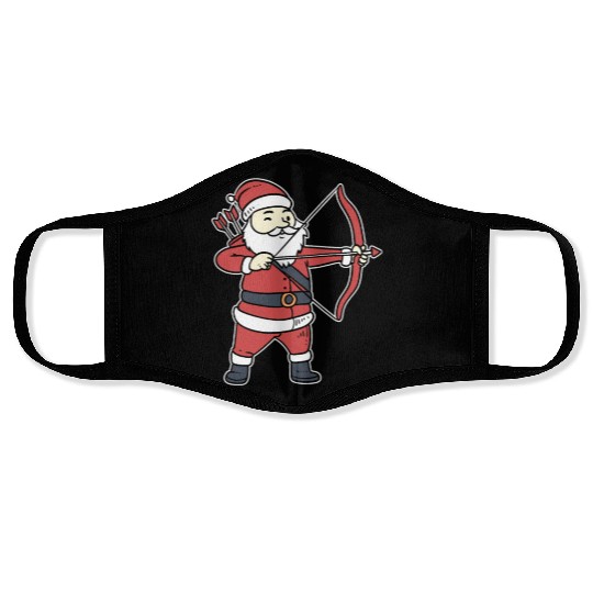 Santa Clause Archery Sport Enthusiast Gift Face Masks