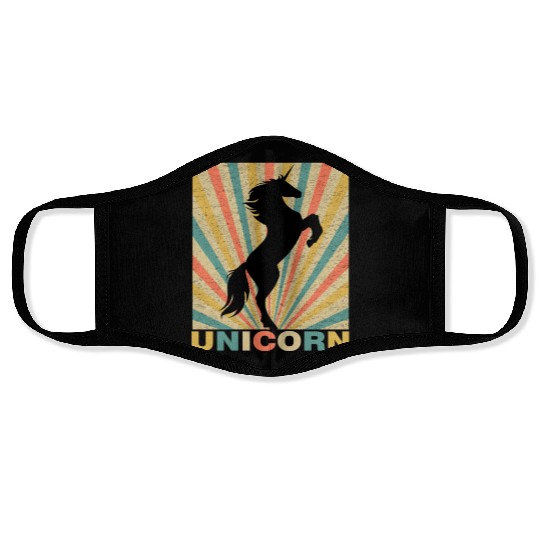 UNICORN RETRO STYLE Face Masks