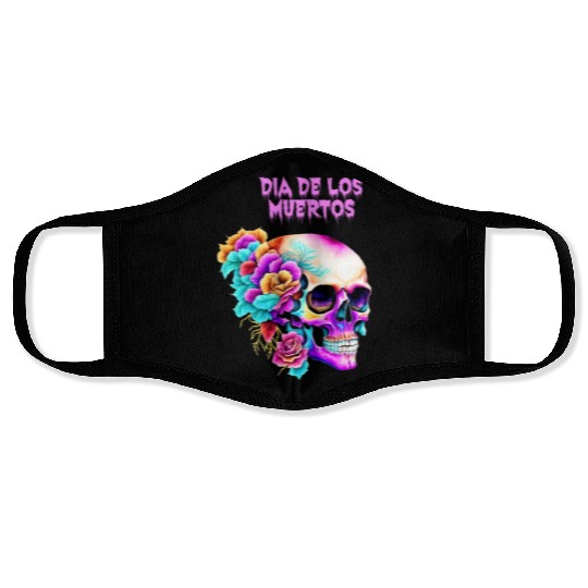 Vintage Dia de los Muertos Art Design Sugar Skull Face Masks