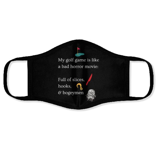 Golfing Horror Movie Face Masks