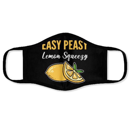 Easy Peasy Lemon Lemonade Vendor Gift Face Masks