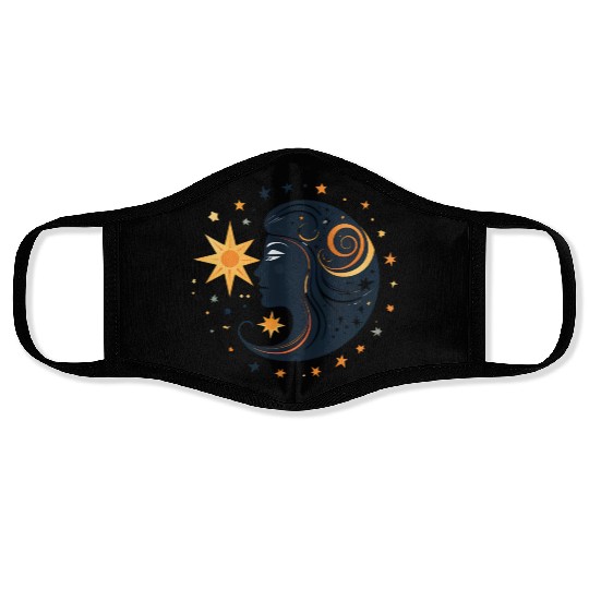 Women And The Sun Graphic Face Masks