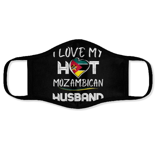 Funny Mozambican Husband Proud Wife Face Masks