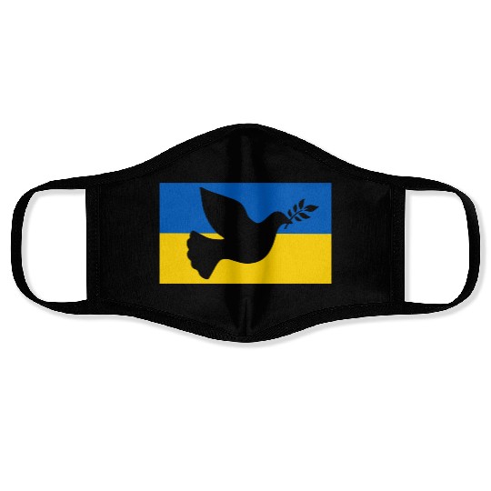 Ukraine Peace Bird Face Masks