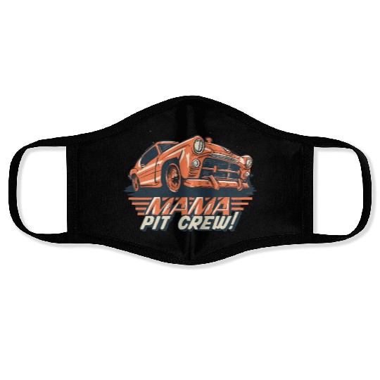 Matching Family Race Car Pit Crew Mama Face Masks